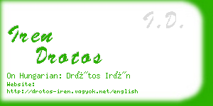 iren drotos business card